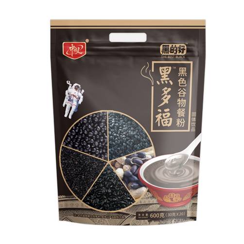 黑多福黑色谷物餐粉固體飲品