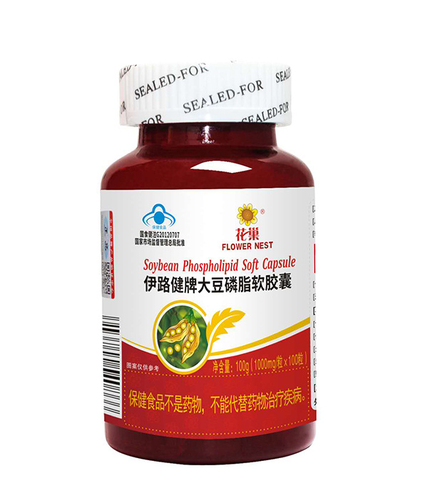 伊路健牌大豆磷脂軟膠囊 花巢 100粒